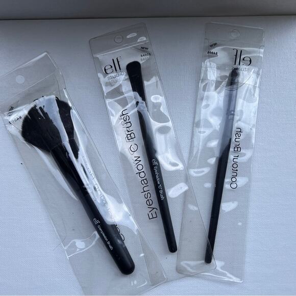 ELF Professional Makeup Beauty Eyeshadow Contour and Complexion Trio Brushes - Picture 13 of 14